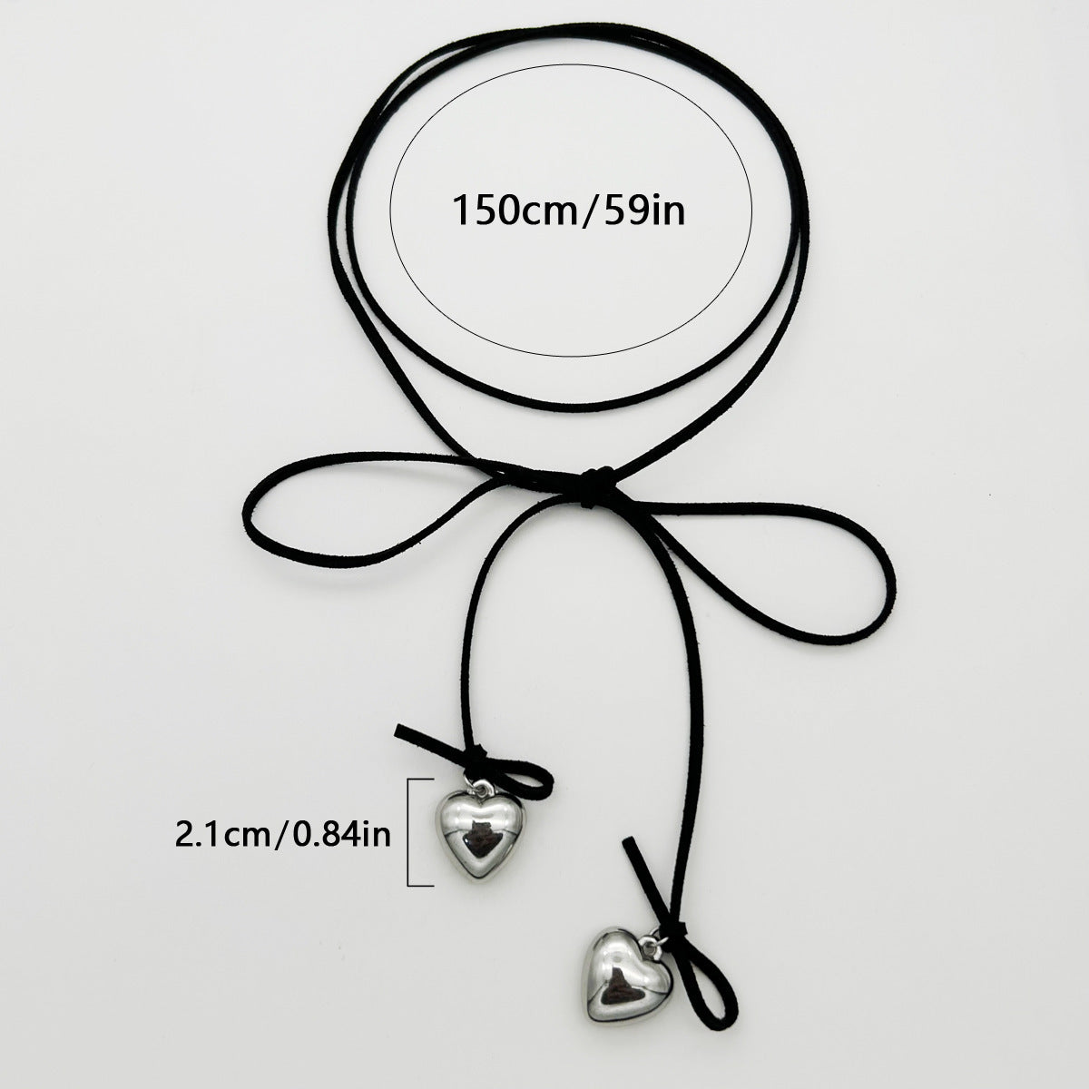 Goth Heart Pendant Necklace for Women