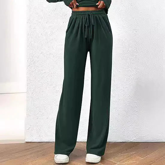 Soft Set Long-Sleeve Top & Wide-Leg Pants