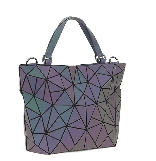 Geometric Laser Handbag & Crossbody Set