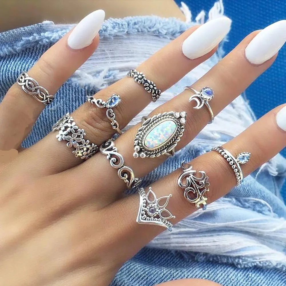 Bohemian Witchy Trendy Ring Sets