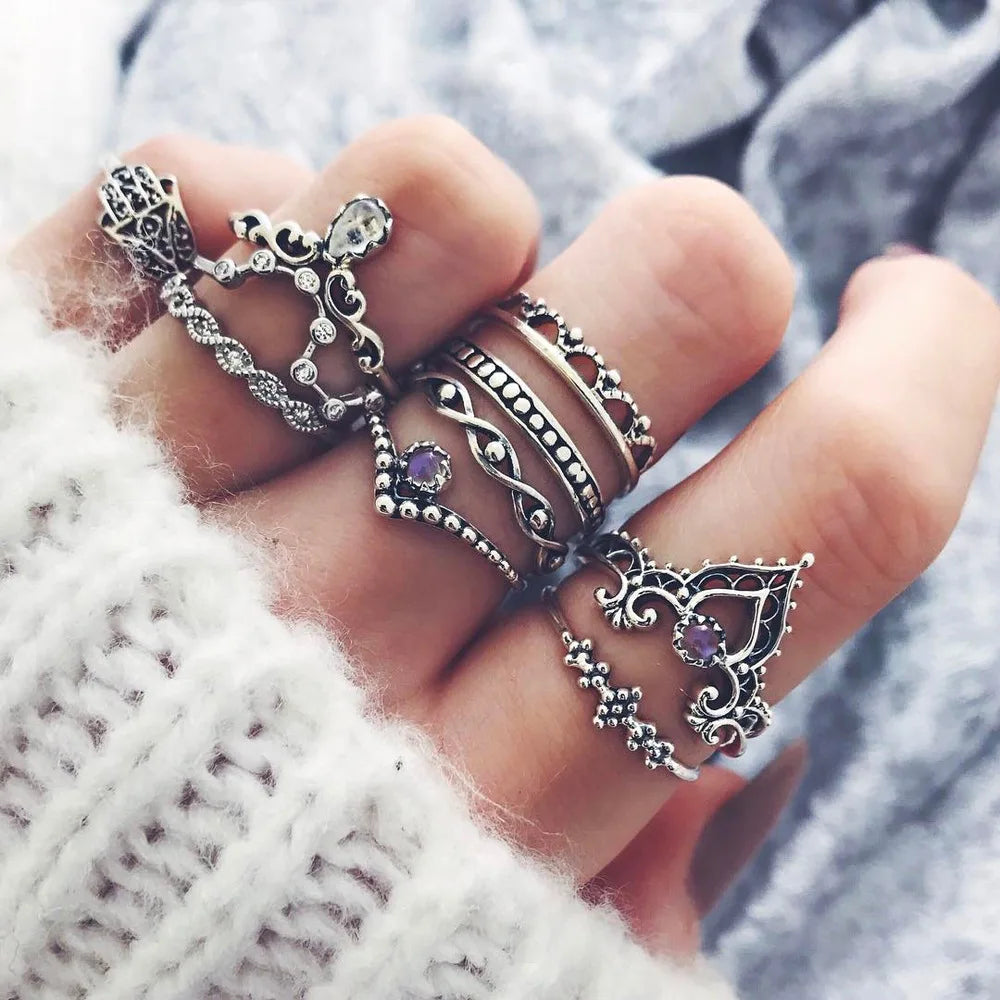 Bohemian Witchy Trendy Ring Sets