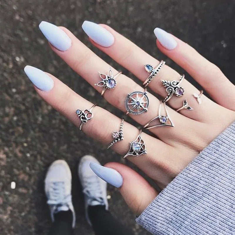 Bohemian Witchy Trendy Ring Sets