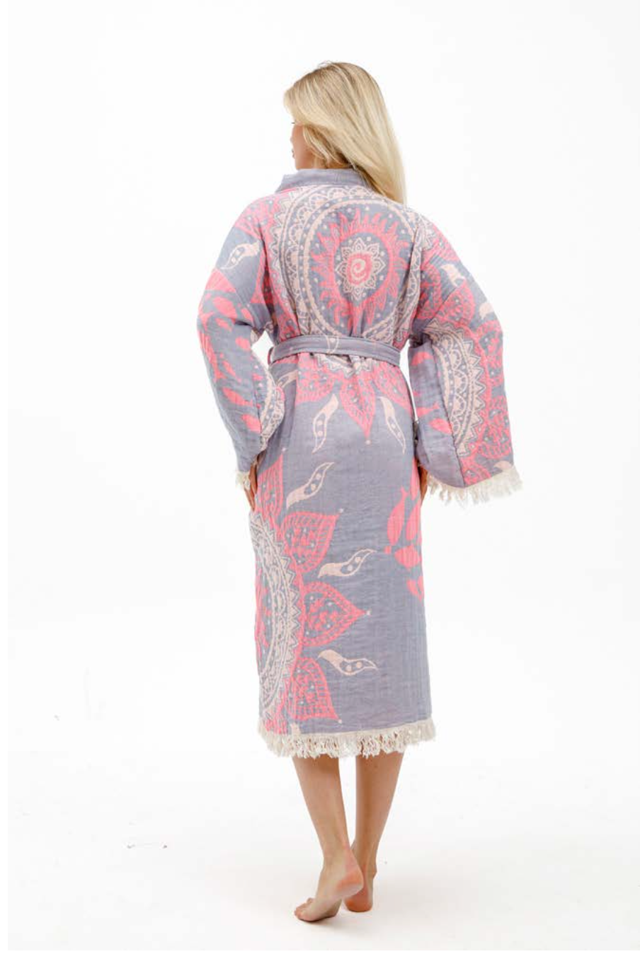 Boho Jacquard Weave Kimono