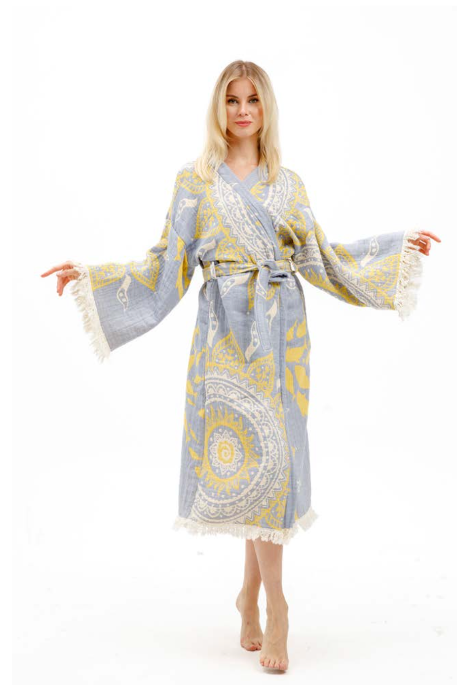 Boho Jacquard Weave Kimono