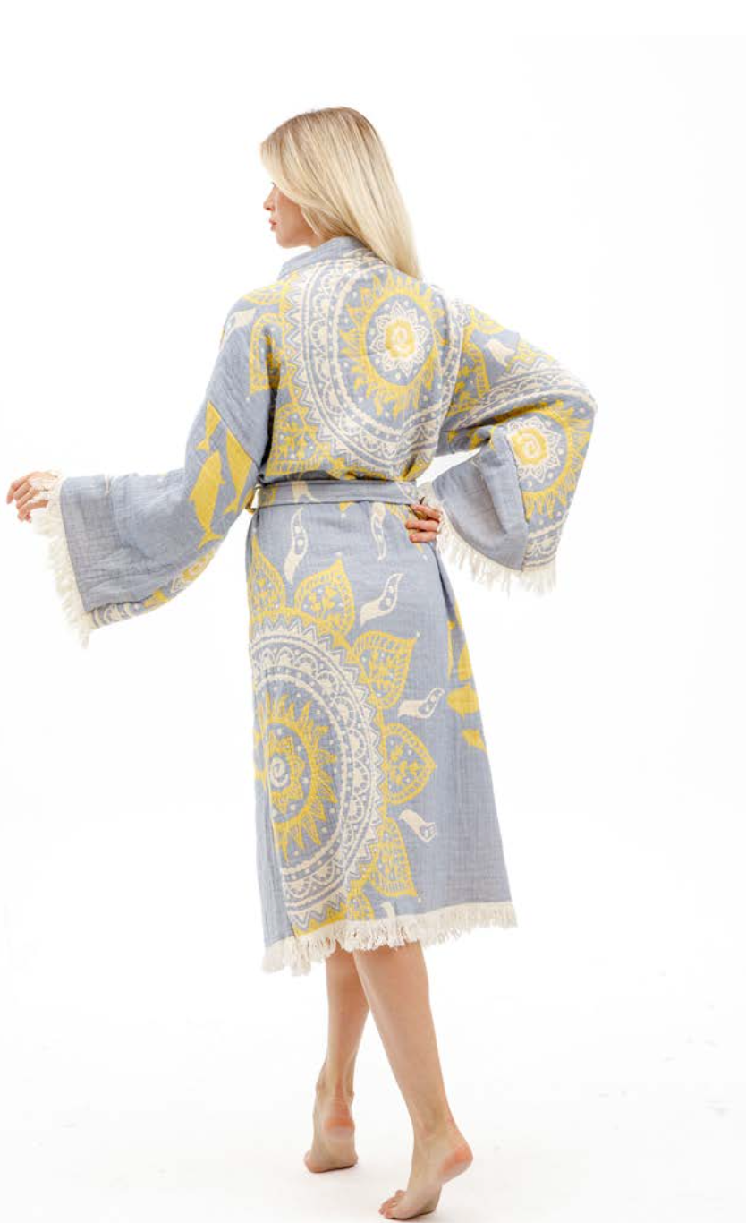 Boho Jacquard Weave Kimono