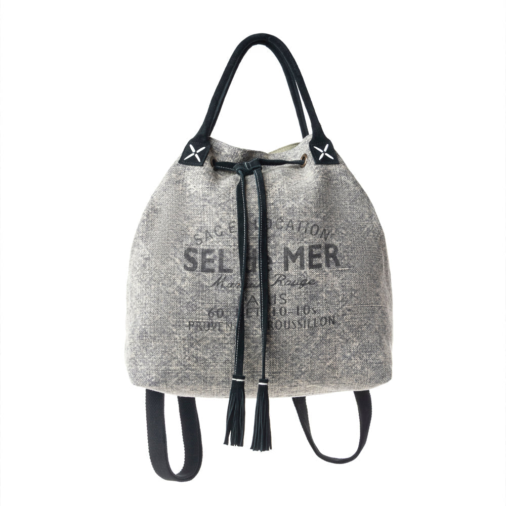 Sel de Mer Bucket Backpack in Aged Grey