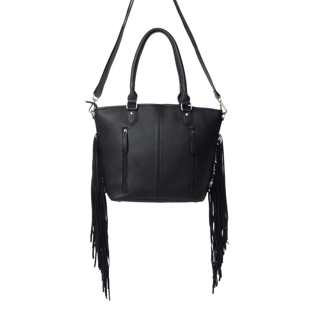 High Plains Fringe Concealed Carry Bag in Ebony Bone