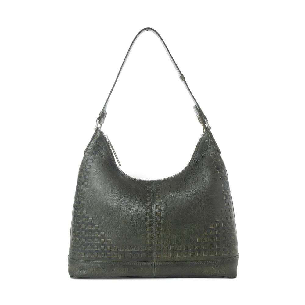 Zidana Marlowe Dusk Leather Bag in Twilight Smoke