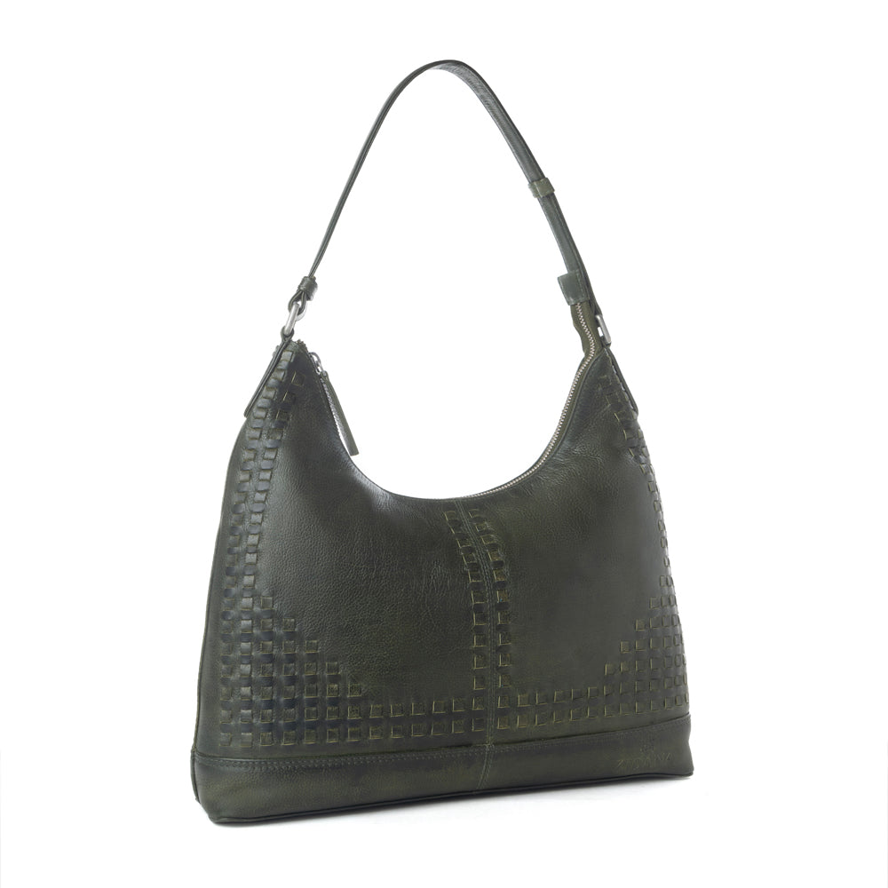 Zidana Marlowe Dusk Leather Bag in Twilight Smoke