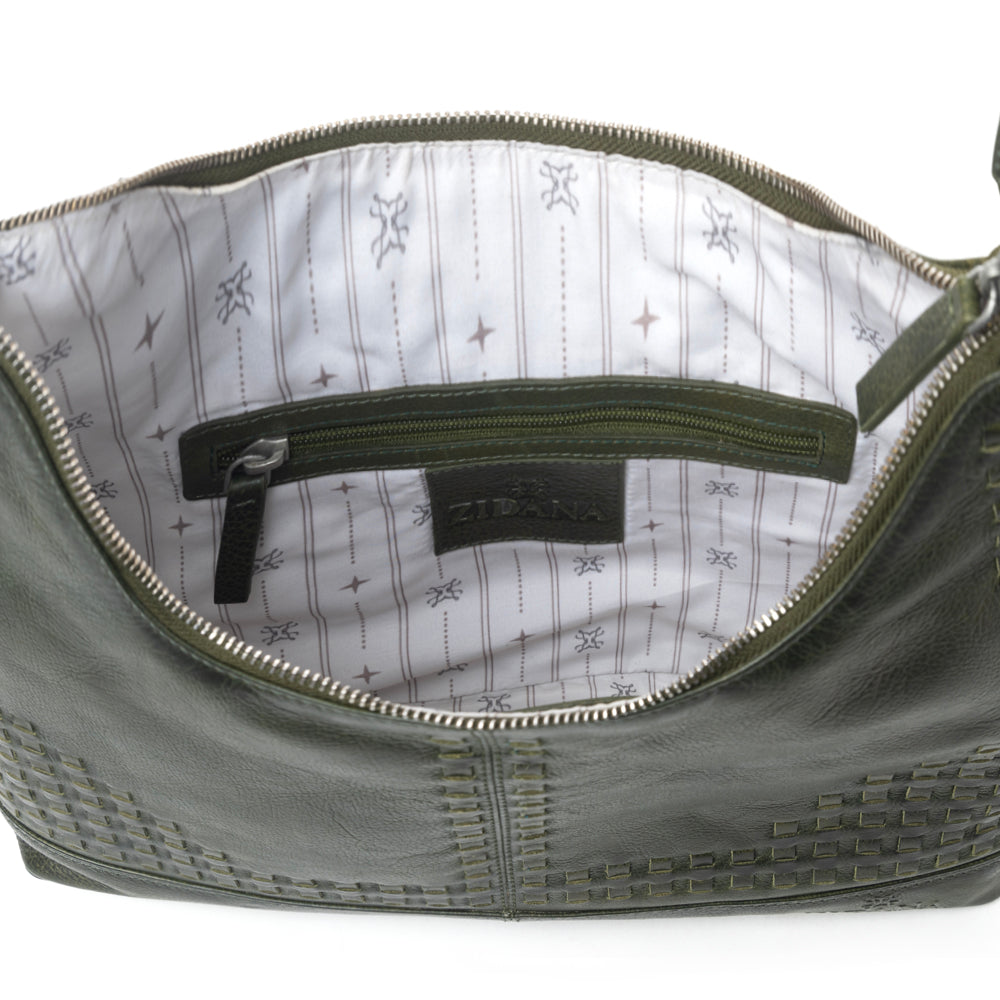 Zidana Marlowe Dusk Leather Bag in Twilight Smoke