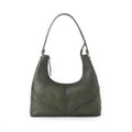 Zidana Winchester Loop Leather Shoulder Bag in Midnight Olive