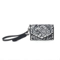 Elise Hand-Tooled Leather Wallet in Dark Mist