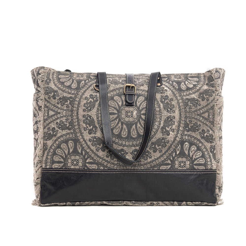 Carmela Printed Canvas Weekender Bag
