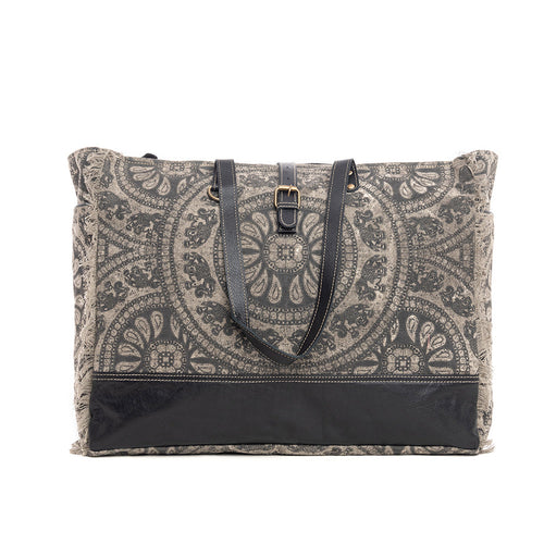 Carmela Printed Canvas Weekender Bag
