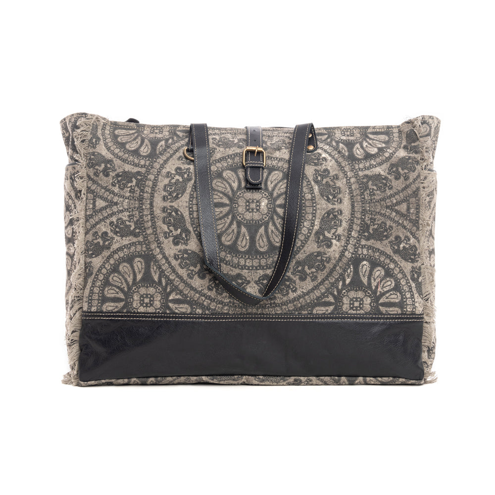 Carmela Printed Canvas Weekender Bag