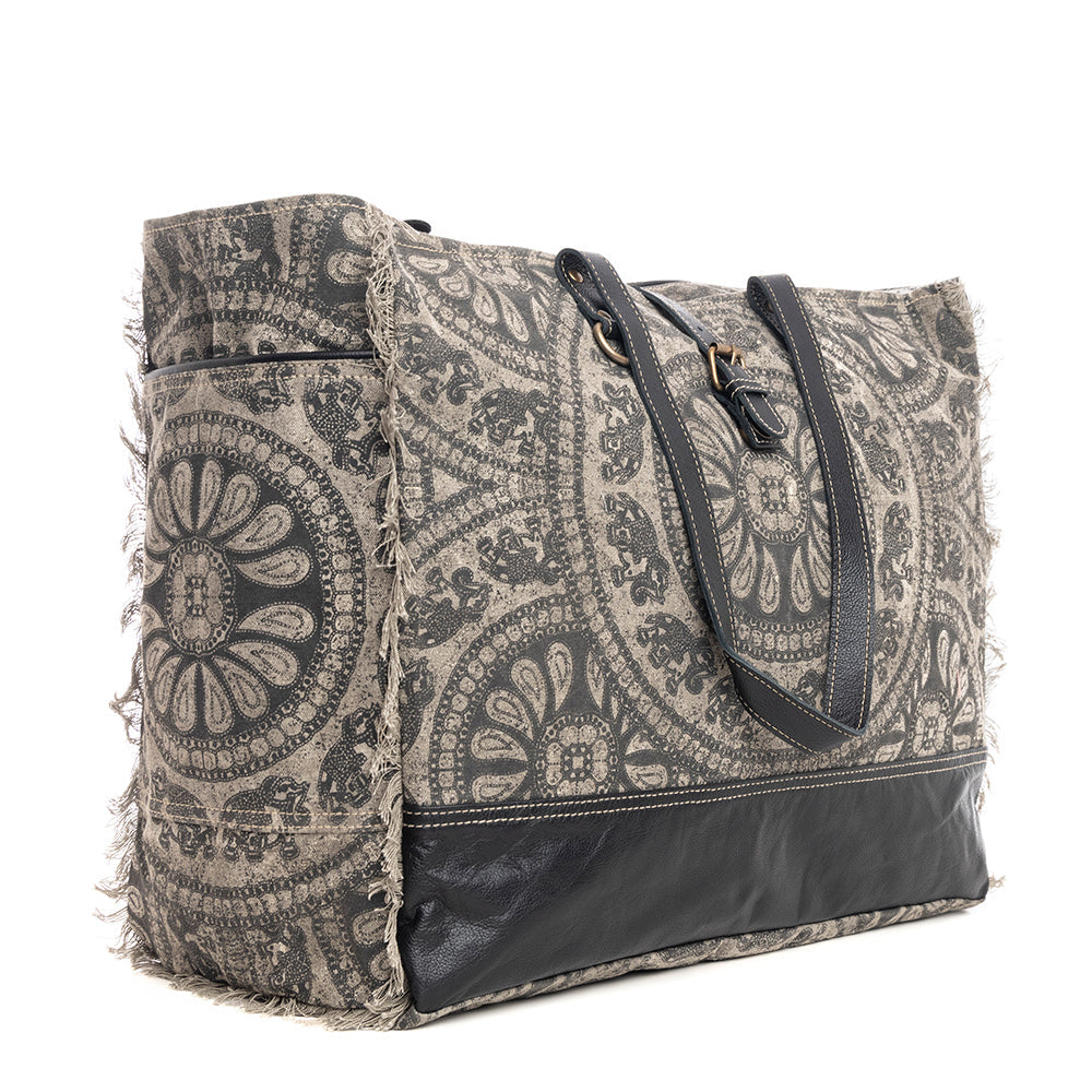Carmela Printed Canvas Weekender Bag