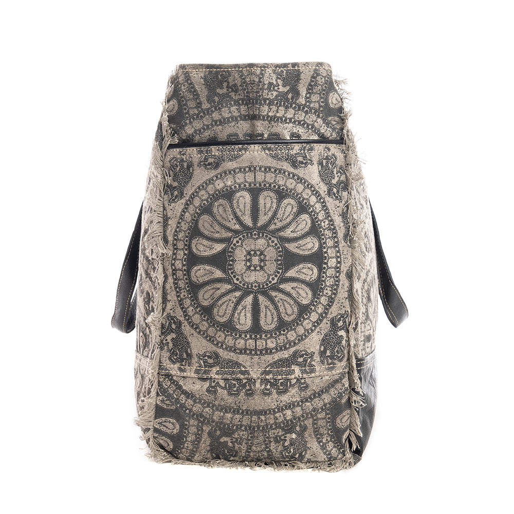 Carmela Printed Canvas Weekender Bag