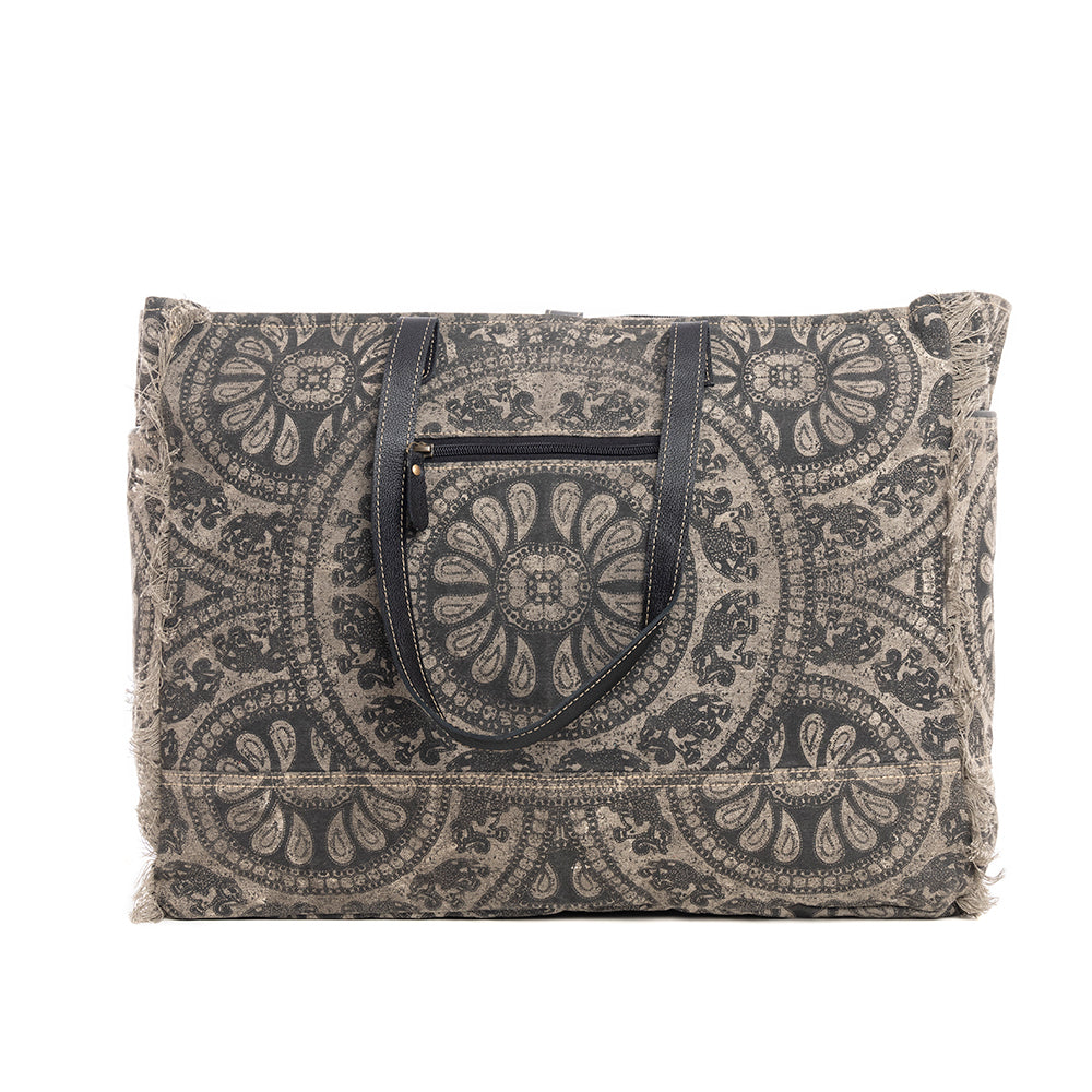 Carmela Printed Canvas Weekender Bag
