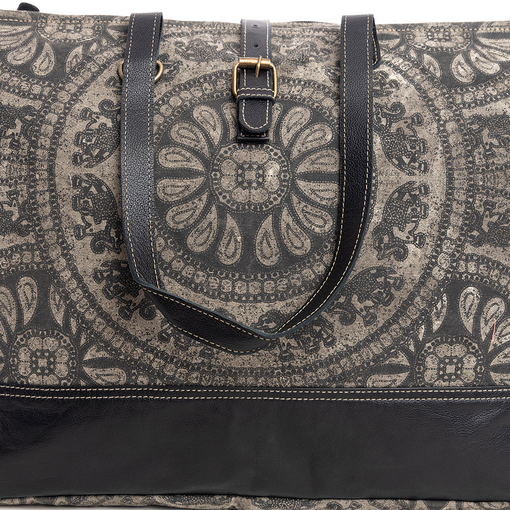 Carmela Printed Canvas Weekender Bag
