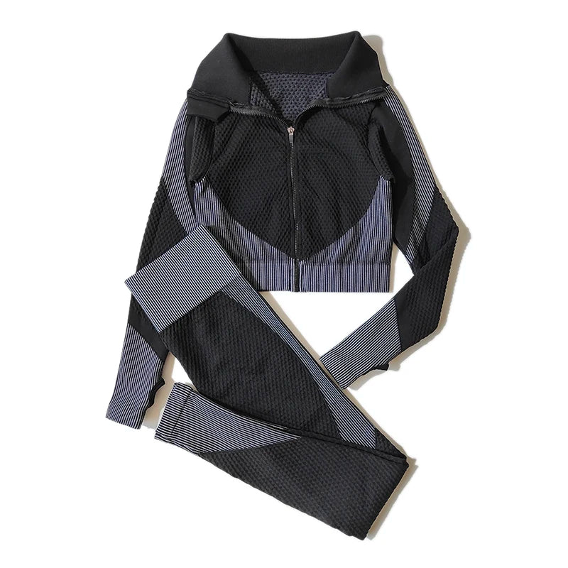 Seamless Yoga Leggings & Top Set — 2PC or 3PC