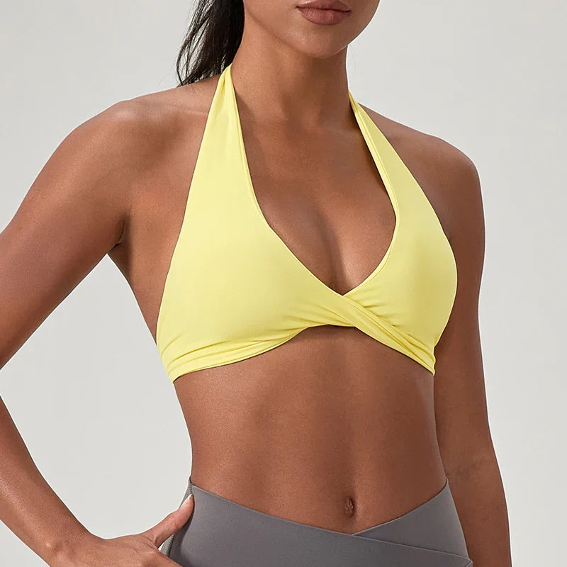Halter Neck Sports Bra — Yoga & Gym