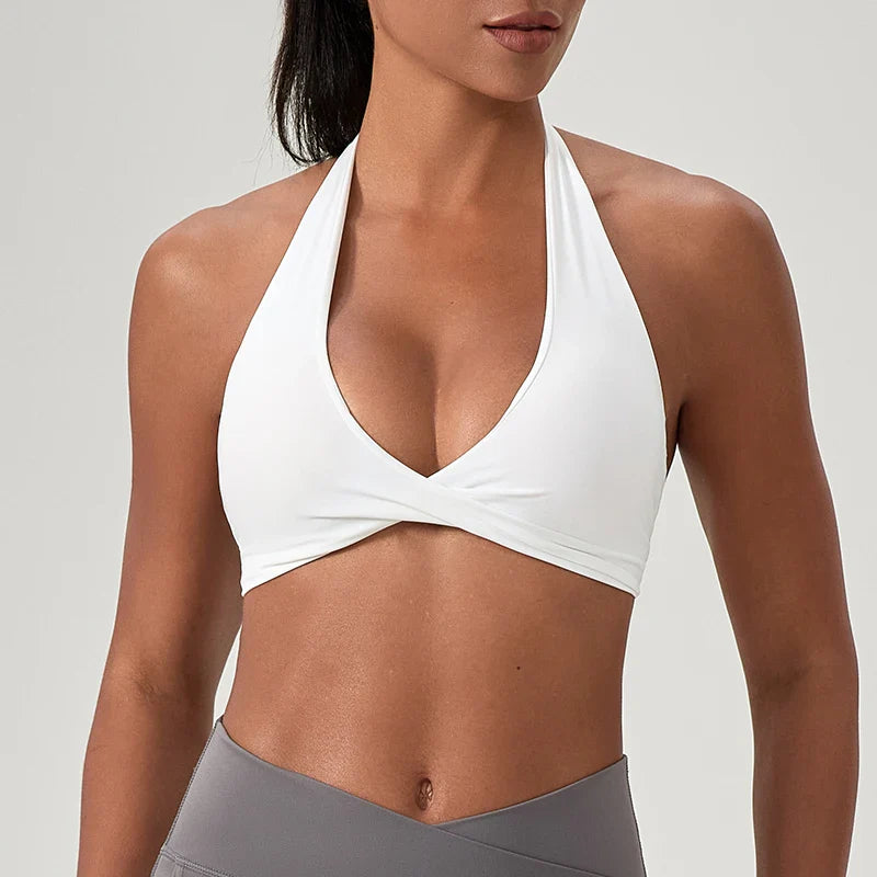 Halter Neck Sports Bra — Yoga & Gym
