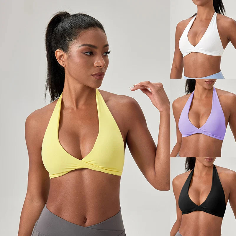 Halter Neck Sports Bra — Yoga & Gym