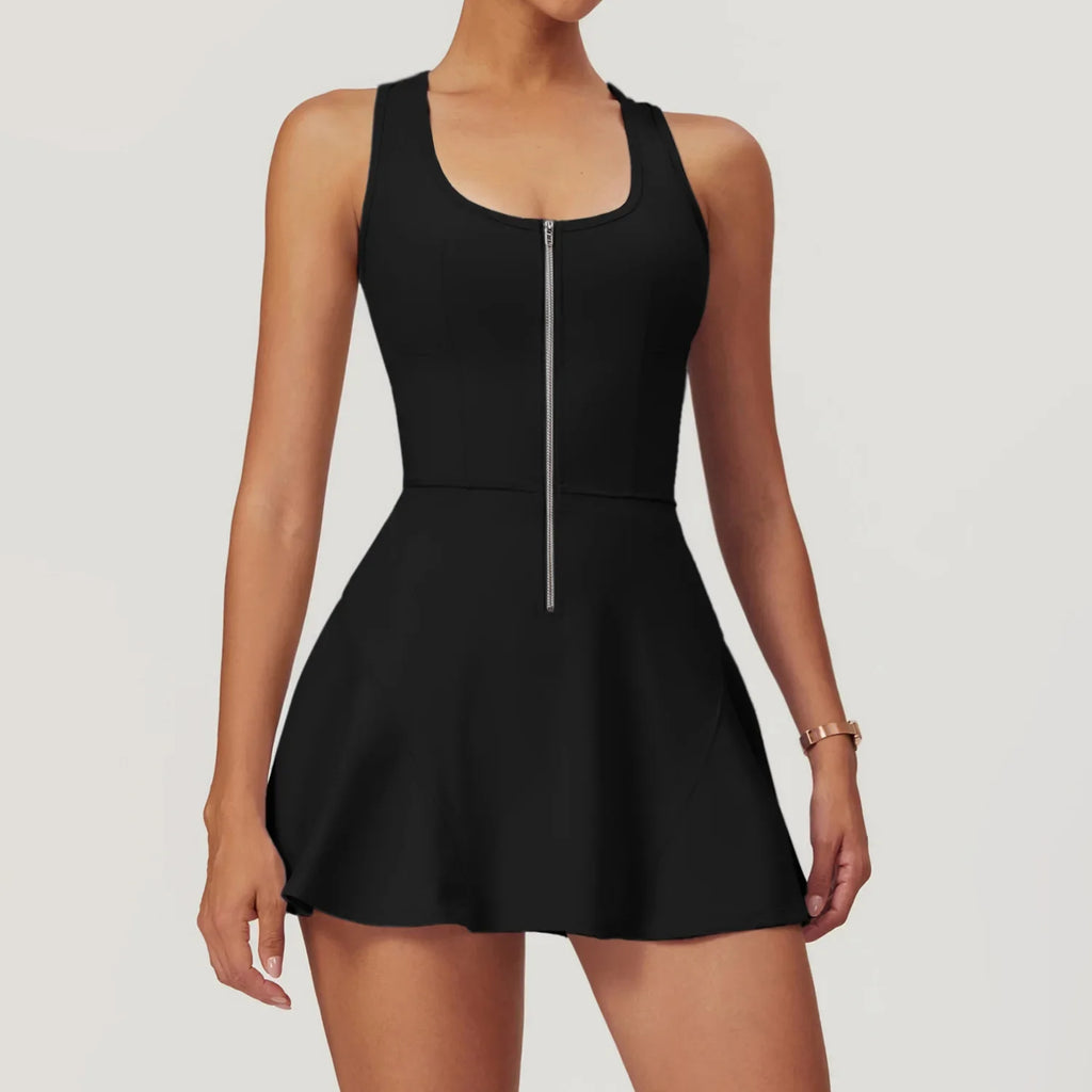 Activewear Tracksuit & Skirt Set — Women’s Knit Nylon