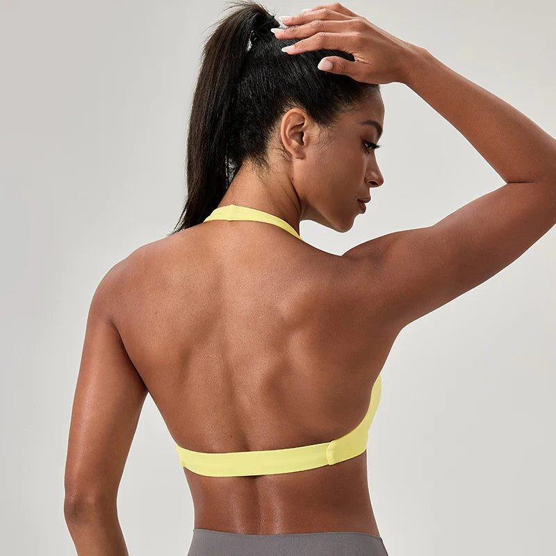 Halter Neck Sports Bra — Yoga & Gym