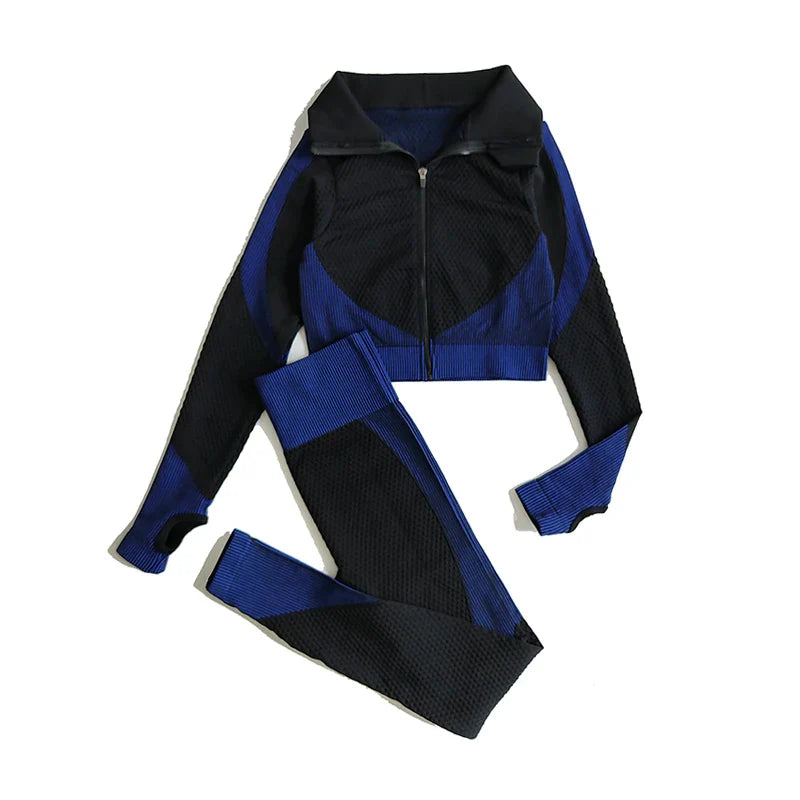 Seamless Yoga Leggings & Top Set — 2PC or 3PC