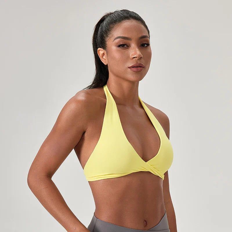 Halter Neck Sports Bra — Yoga & Gym