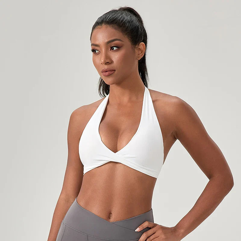 Halter Neck Sports Bra — Yoga & Gym