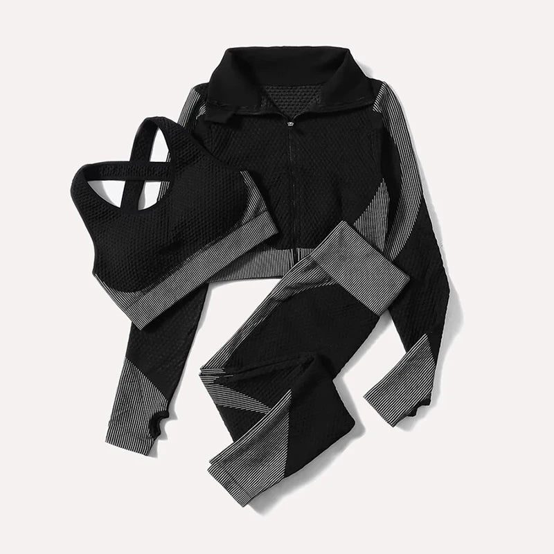 Seamless Yoga Leggings & Top Set — 2PC or 3PC