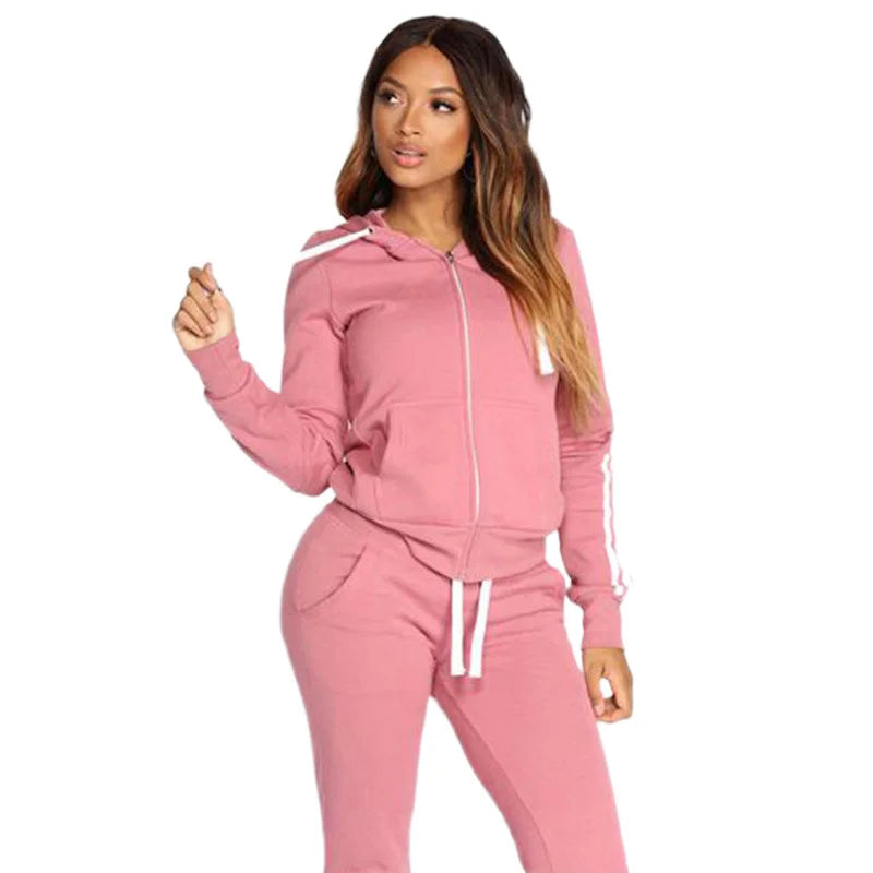 Hooded Zip 2-Piece Set — Casual Everyday