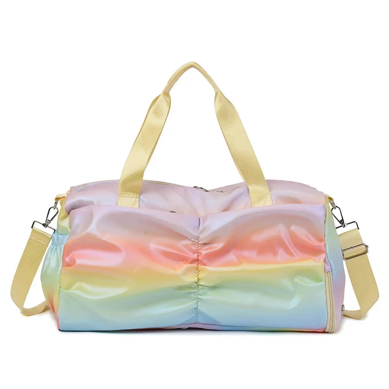 Gym Bag with Shoe Compartment — Women’s Nylon Duffel