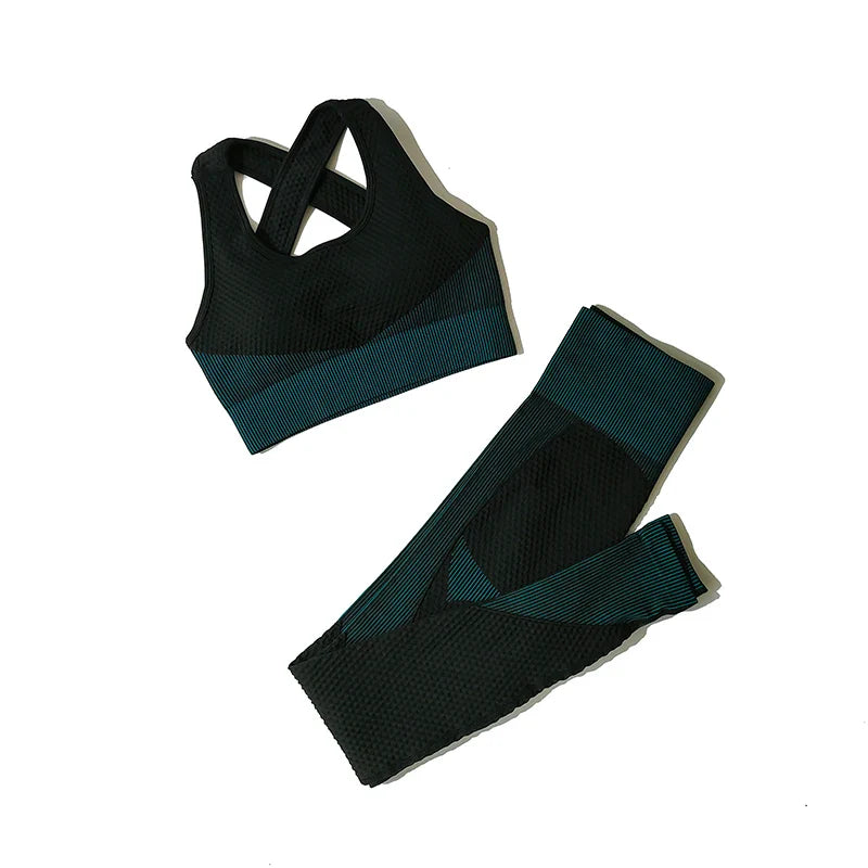 Seamless Yoga Leggings & Top Set — 2PC or 3PC