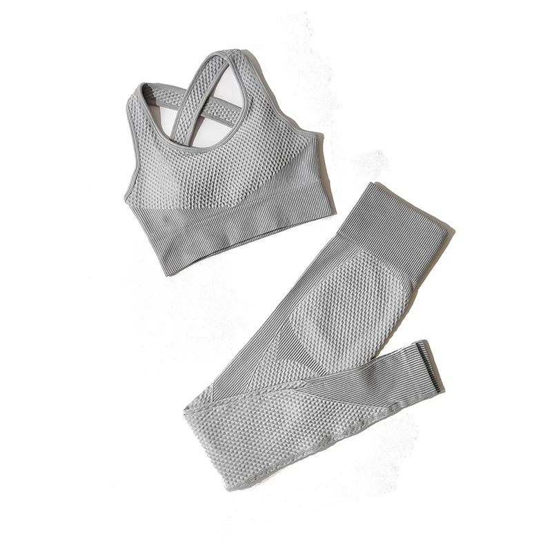 Seamless Yoga Leggings & Top Set — 2PC or 3PC