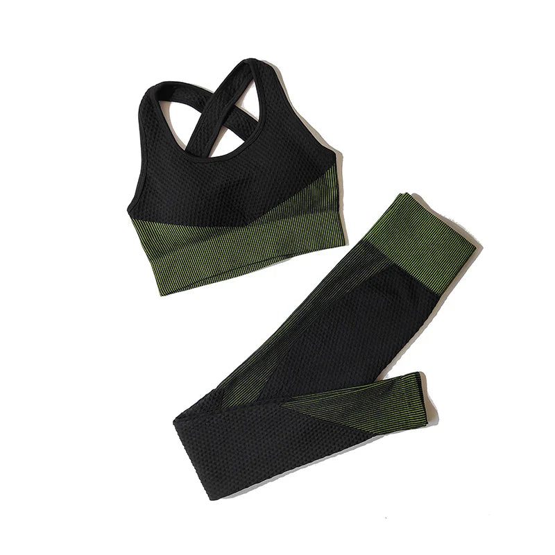 Seamless Yoga Leggings & Top Set — 2PC or 3PC