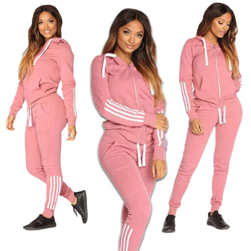 Hooded Zip 2-Piece Set — Casual Everyday