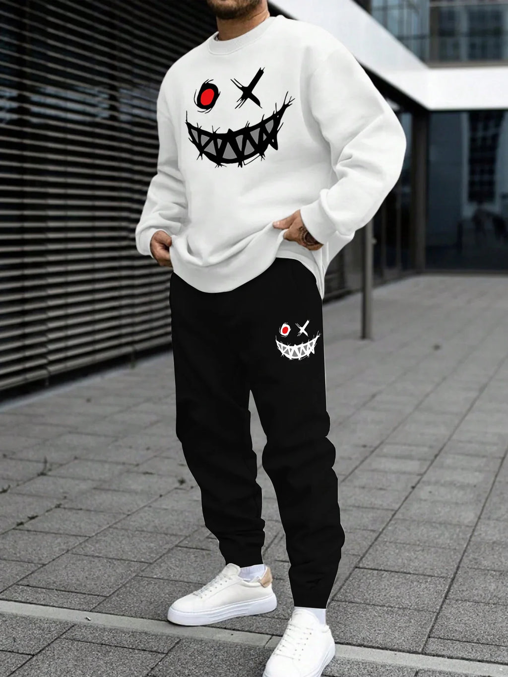 Printed Hoodie Sweatshirt Set — Men’s Casual