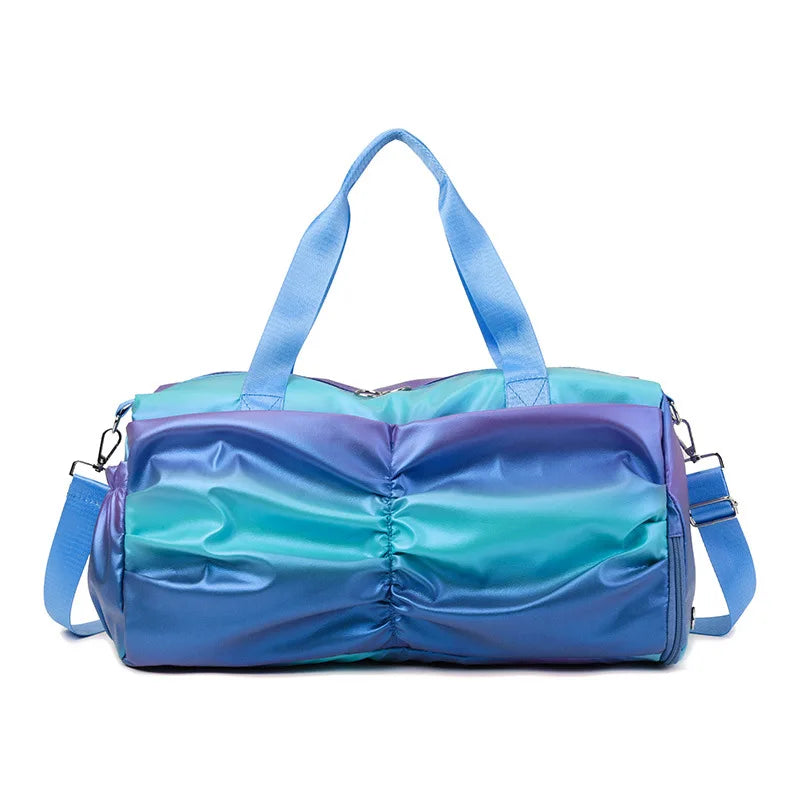 Gym Bag with Shoe Compartment — Women’s Nylon Duffel