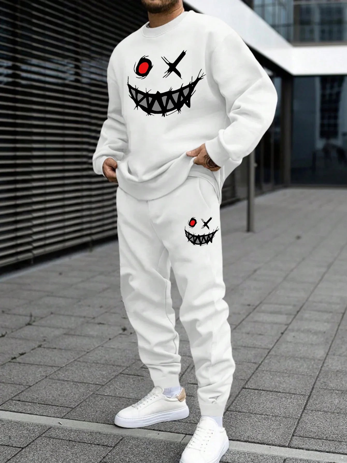 Printed Hoodie Sweatshirt Set — Men’s Casual