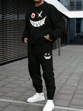 Printed Hoodie Sweatshirt Set — Men’s Casual