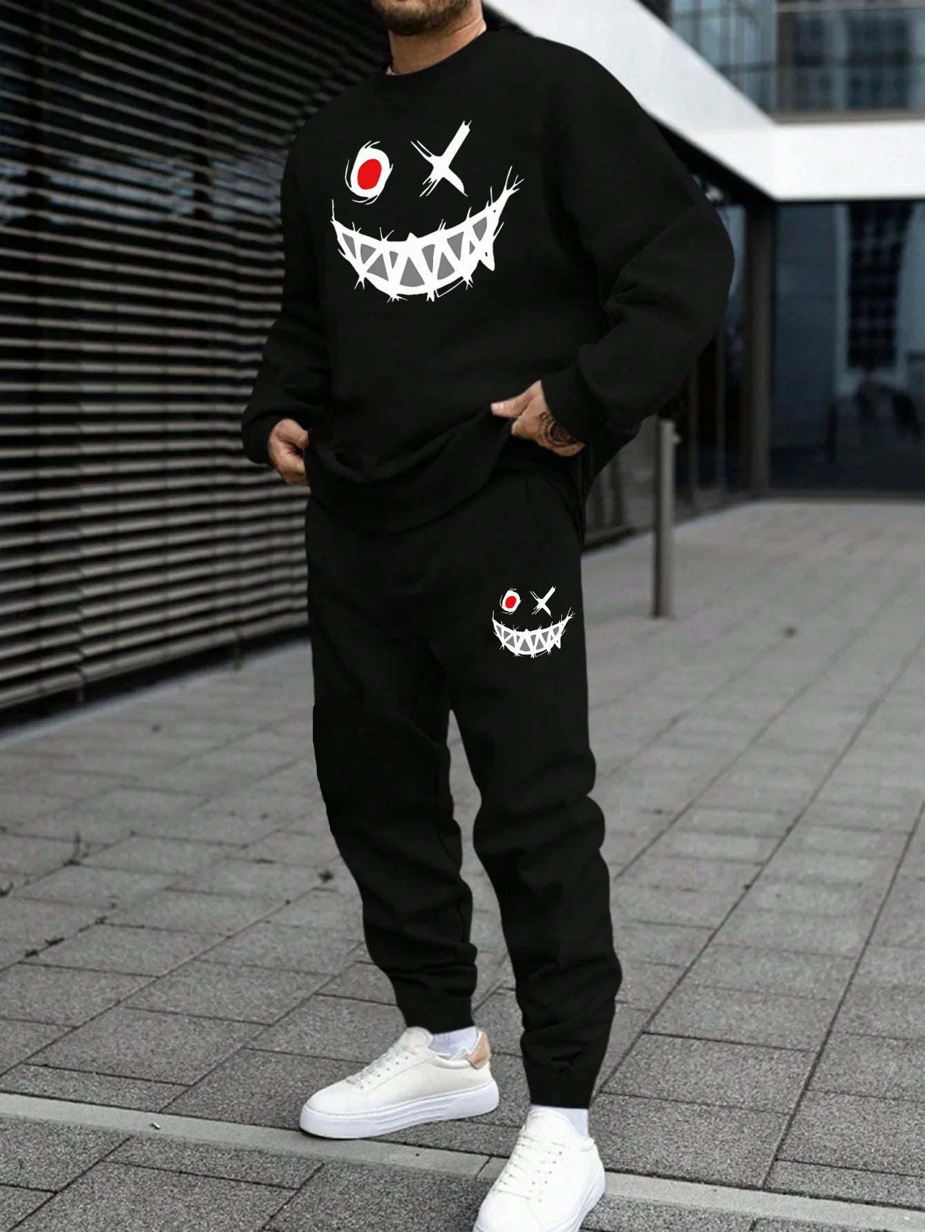 Printed Hoodie Sweatshirt Set — Men’s Casual