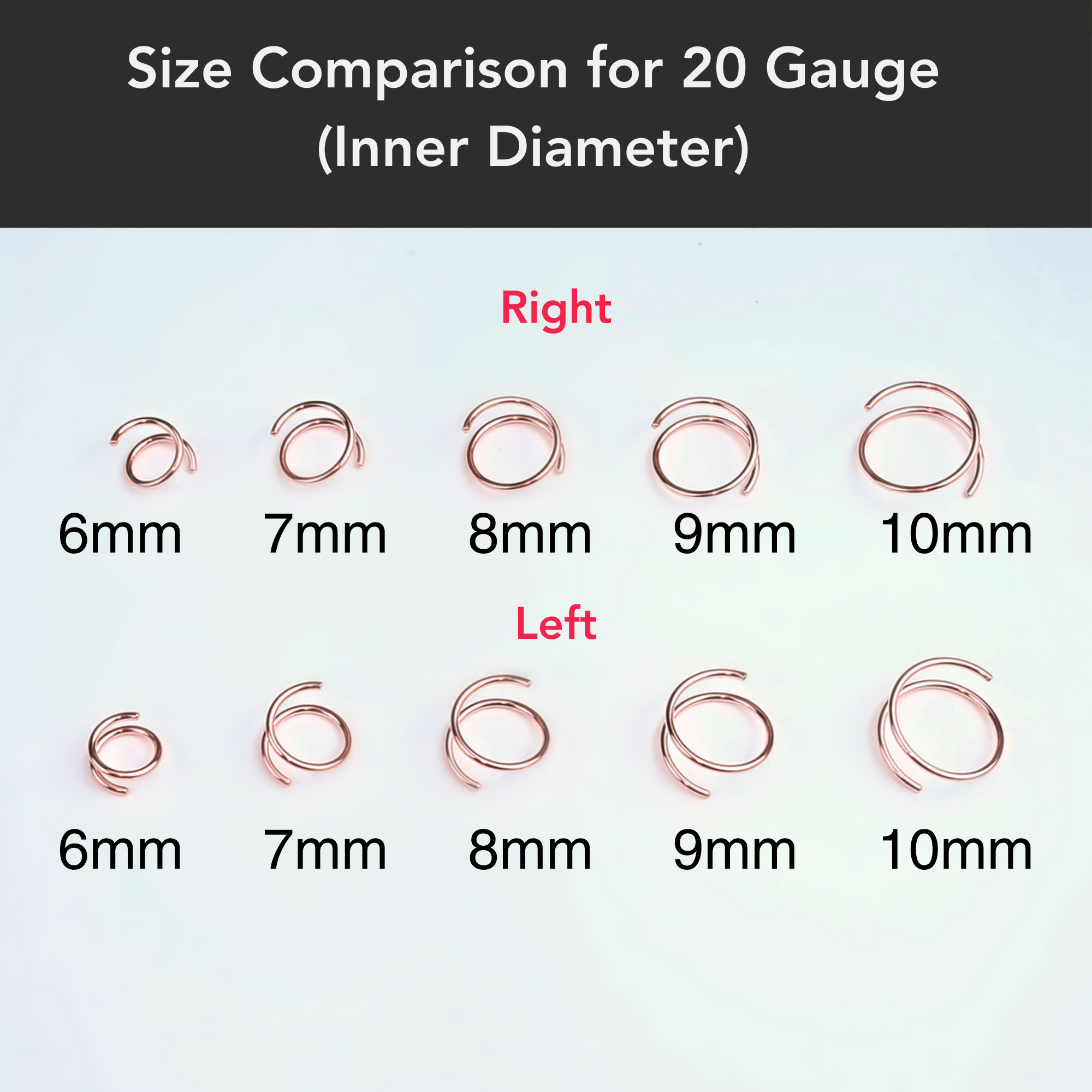 925 Sterling Silver Double Hoop Spiral Nose Ring