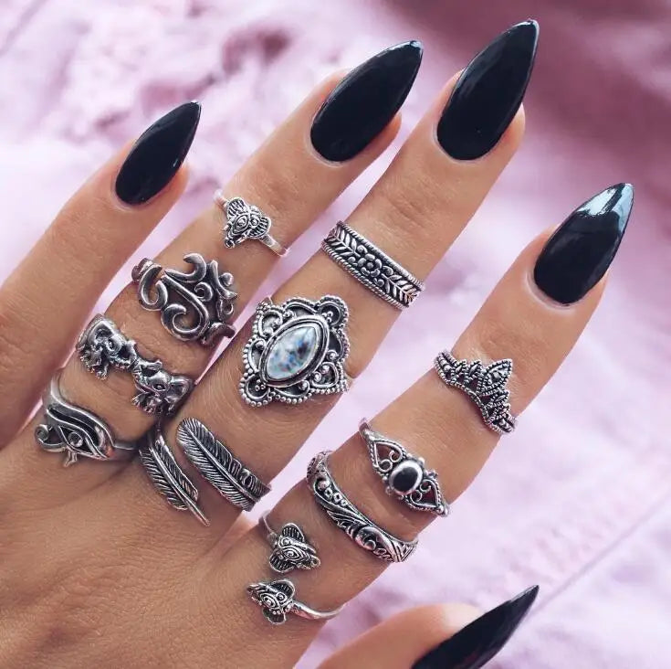 Bohemian Witchy Trendy Ring Sets