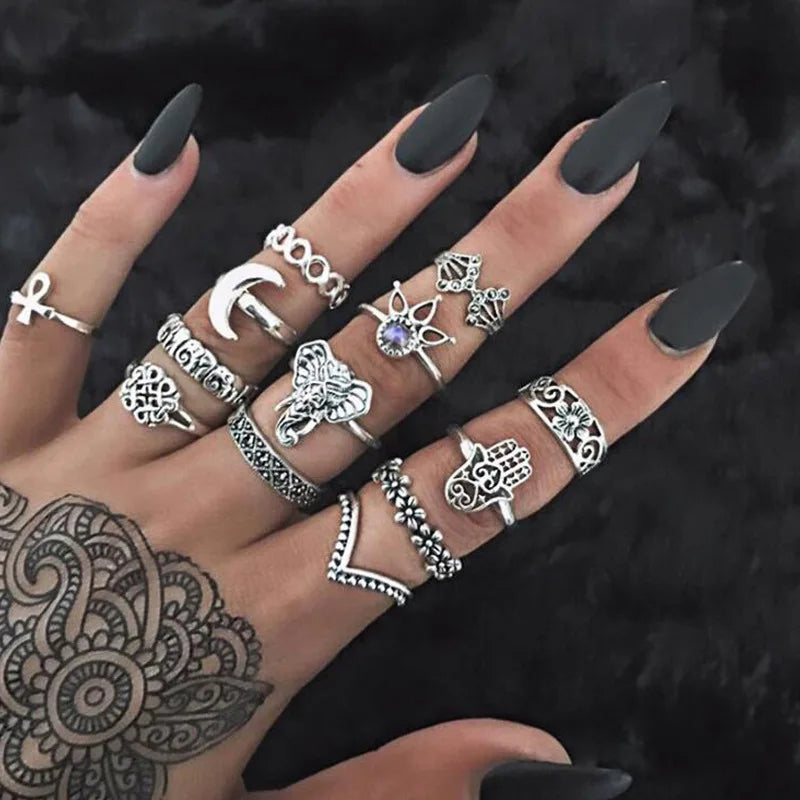 Bohemian Witchy Trendy Ring Sets