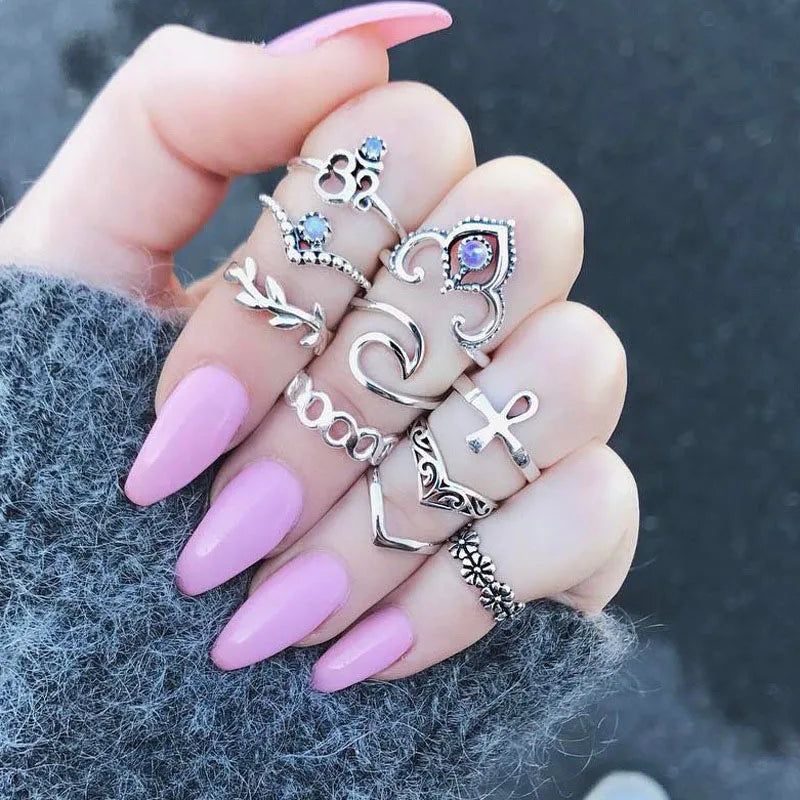 Bohemian Witchy Trendy Ring Sets
