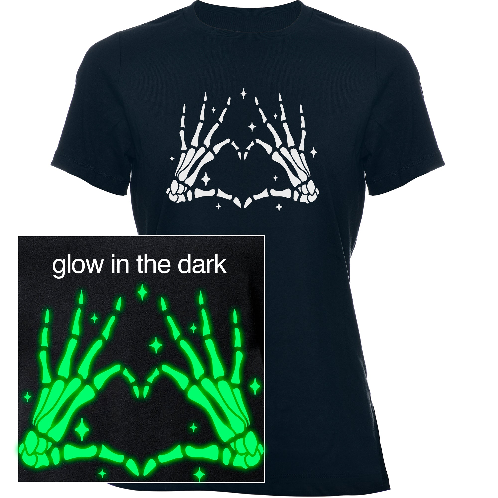 Dead Inside Skeleton Heart Glow-in-the-Dark Tee