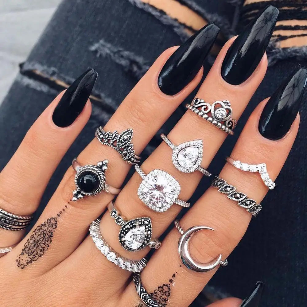 Bohemian Witchy Trendy Ring Sets